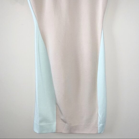 Aritzia Wilfred Mignonne Mini Dress Bodycon Short Sleeve Taupe Colorblock XS - Picture 10 of 12